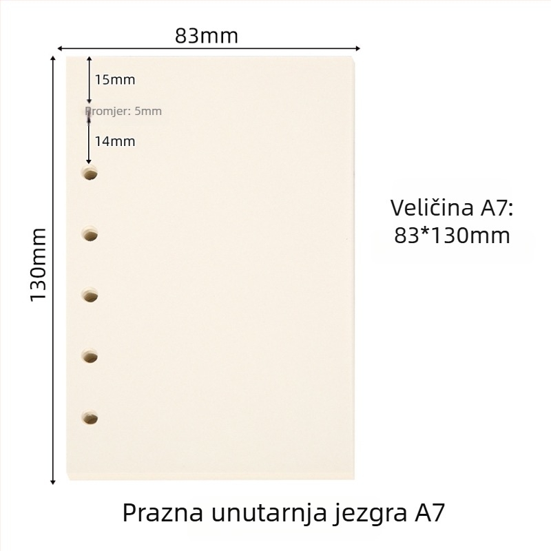 Prozirni PVC registrator za bilježnice s sustavom listova, Sun Paper 90 gsm, 50–100 stranica