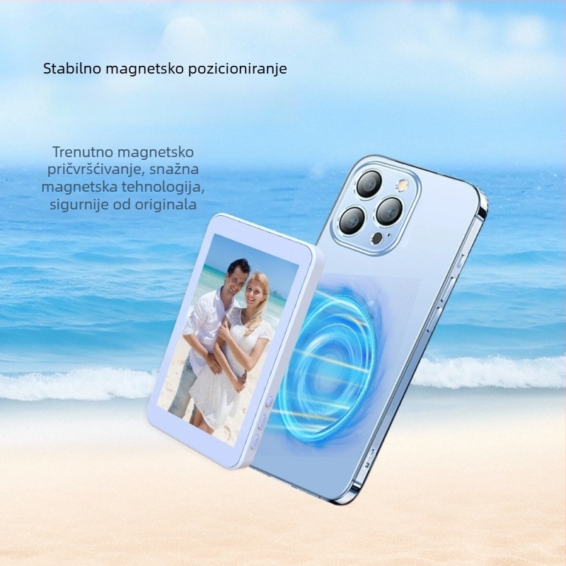 Magnetski stražnji zaslon projektor za mobitel – Selfie Display, ABS, Bluetooth, daljinsko upravljanje uključeno, prilagodljiv, kompatibilno s Android, iPhone 16 i Huawei