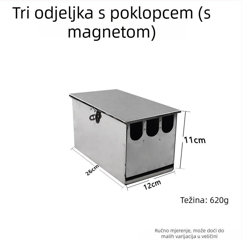 Držač noževa od nehrđajućeg čelika, pomični, pravokutnog dizajna
