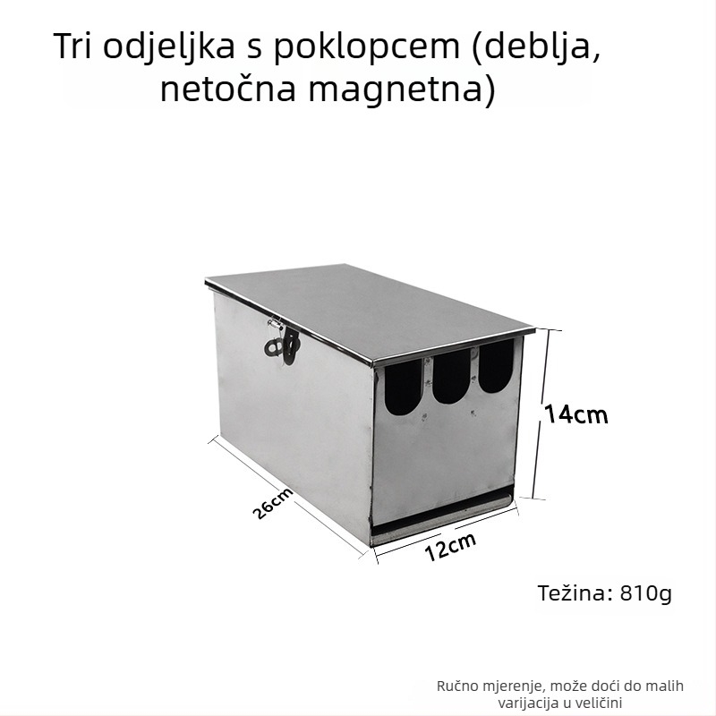 Držač noževa od nehrđajućeg čelika, pomični, pravokutnog dizajna
