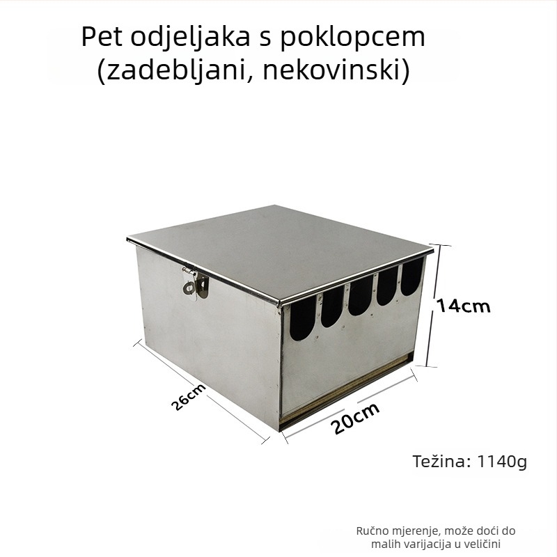Držač noževa od nehrđajućeg čelika, pomični, pravokutnog dizajna
