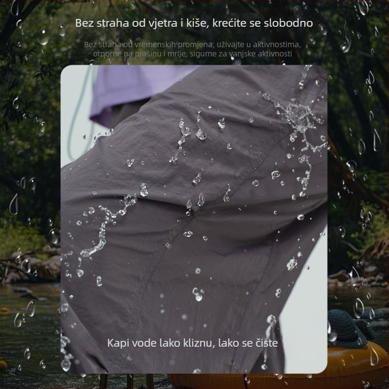 Ženske hlače od najlona, vodootporne za outdoor korištenje, ravni kroj, stil parašutista, sve sezone