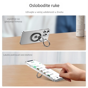 MXIHY držač za telefon s MagSafe prstenom, stolni držač od cinkovog legura, ultra-tanki, prijenosni, podesiva rotacija