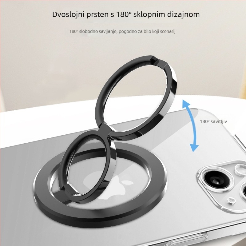 MXIHY držač za telefon s MagSafe prstenom, stolni držač od cinkovog legura, ultra-tanki, prijenosni, podesiva rotacija