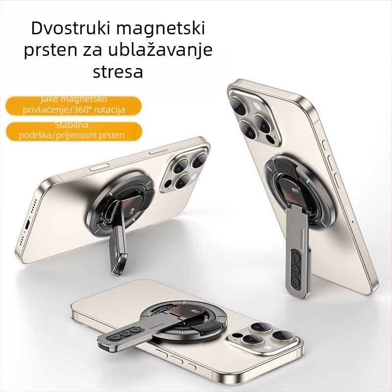 ABS magnetski stalak za telefon i tablet, sklopivi i rotirajući, stolni držač