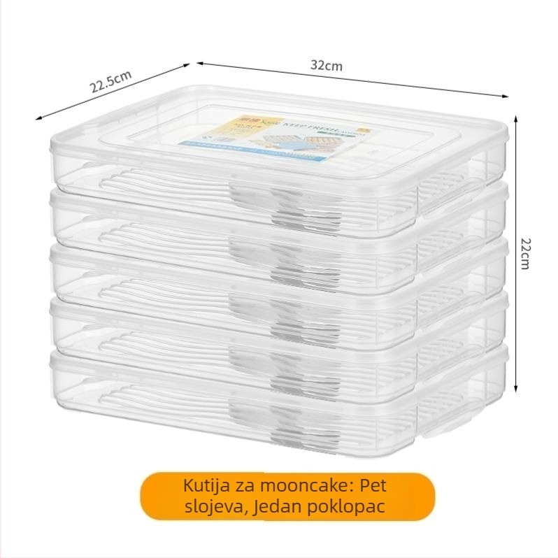 Mooncake zamrzivačka kutija za skladištenje, japanski stil, zatvorena, standardni oblik