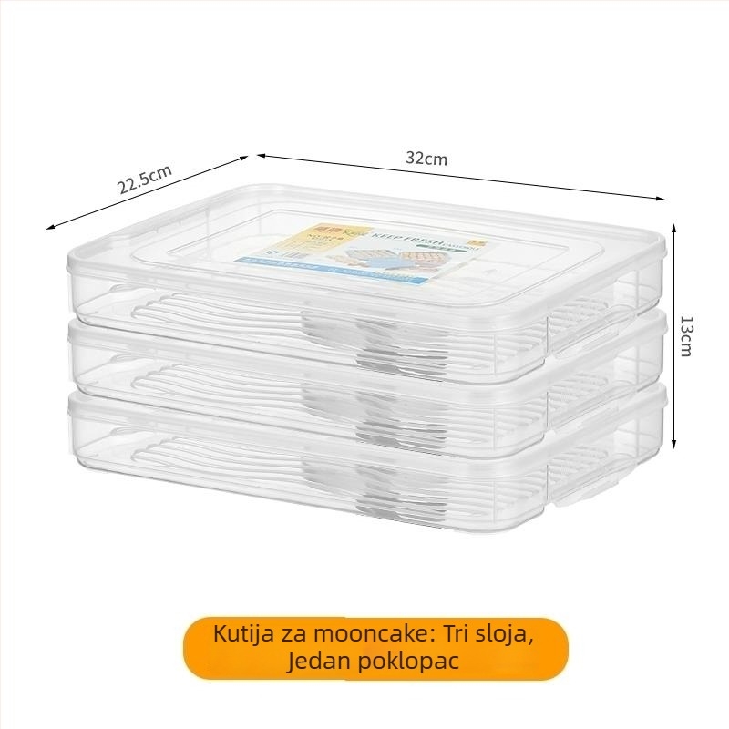 Mooncake zamrzivačka kutija za skladištenje, japanski stil, zatvorena, standardni oblik