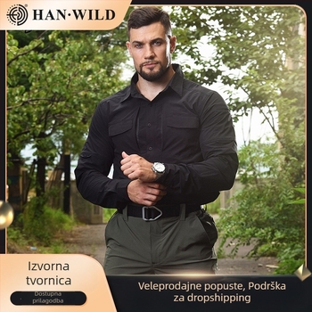 Hanye Outdoor Brzo sušeća majica s dugačkim rukavima, nylon + spandeks, unisex, jednostavan uzorak, za trčanje, vožnju biciklom i planinarenje