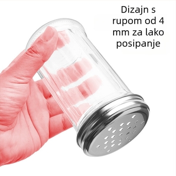 Staklena posuda za začine s raspršivačem – papar i čili u prahu, za roštilj, kreativni stil