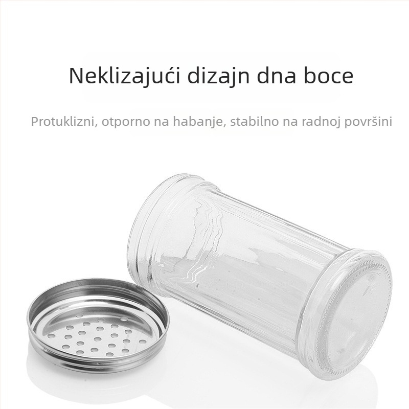 Staklena posuda za začine s raspršivačem – papar i čili u prahu, za roštilj, kreativni stil