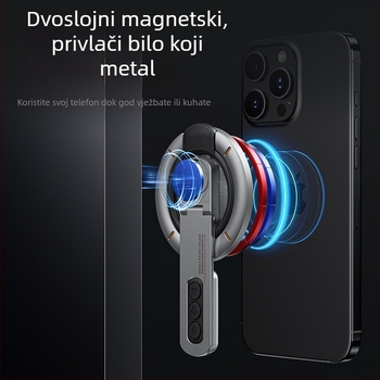 Držač za telefon prstenom i magnetom - MagSafe, 360° rotacija, sklopivi stolni dvostrano magnetski držač