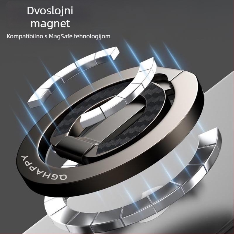 Držač za telefon s MagSafe prstenom, metalni sklopivi stolni nosač s rotacijom