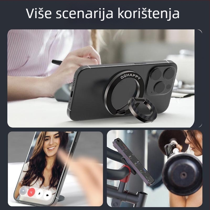 Držač za telefon s MagSafe prstenom, metalni sklopivi stolni nosač s rotacijom