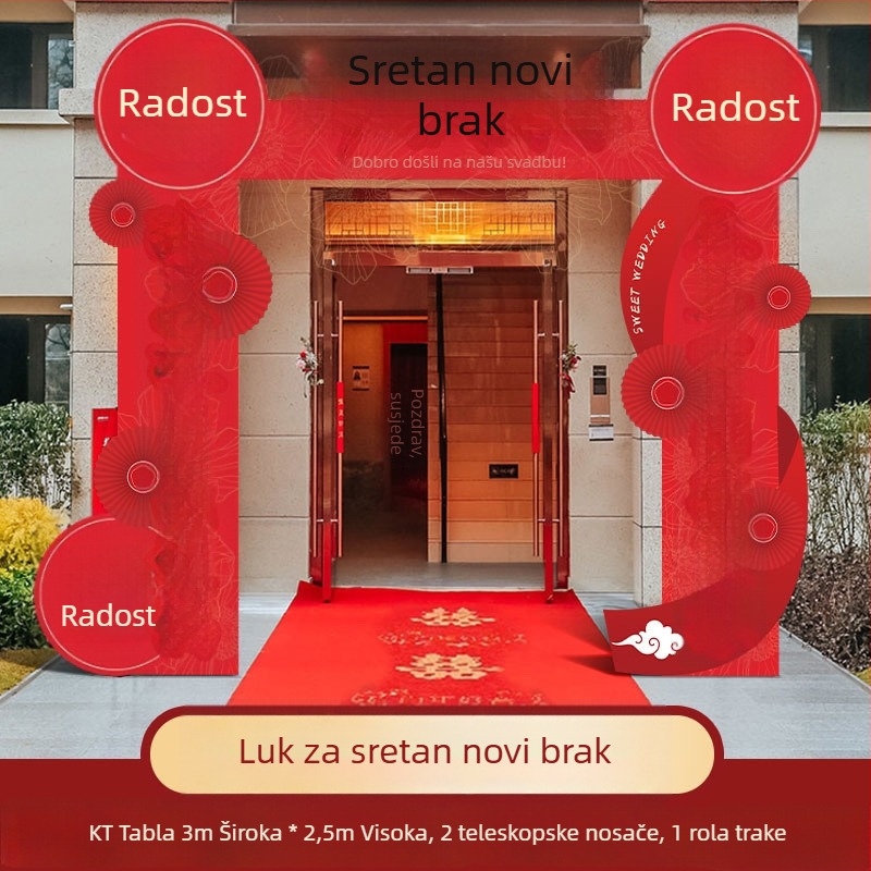 Vjenčani ulazni luk s KT stupovima za vanjsku ceremoniju, Xiaoduo; bez prilagodbe; za vjenčanja