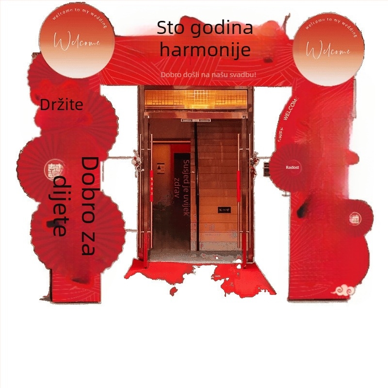 Vjenčani ulazni luk s KT stupovima za vanjsku ceremoniju, Xiaoduo; bez prilagodbe; za vjenčanja
