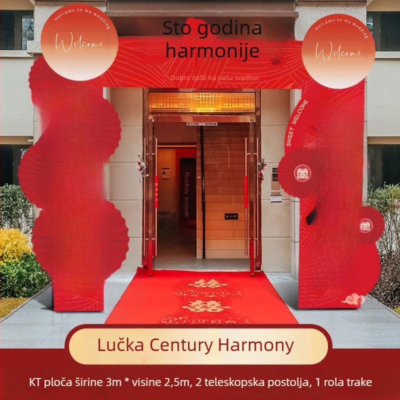 Vjenčani ulazni luk s KT stupovima za vanjsku ceremoniju, Xiaoduo; bez prilagodbe; za vjenčanja