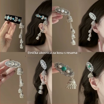 Legura bočni klips za kosu s elektroplatiranim završetkom, egzotičan vintage stil, dodatak za kosu za žene