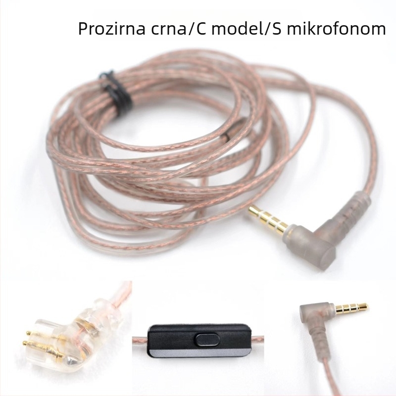 Kabel za zamjenu slušalica – dvostruko paralelni bakar bez kisika, 3,5 mm priključak