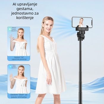 C16 pametni stabilizator s AI praćenjem lica, jednosni stabilizator, četveronožni stativ, Bluetooth daljinski upravljač, aluminijska legura