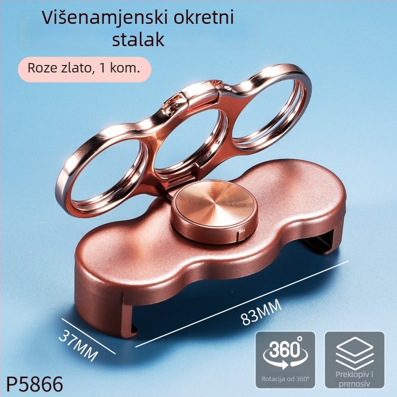 Enjoy držač za telefon u obliku prstena – 360° rotacija, sklopiv i podešavanje, od legirane smjese, sustav protiv podrhtavanja, univerzalna kompatibilnost