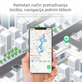TRANGJAN P20 Skriveni Airtag zvončić za bicikl s praćenjem na iOS – aluminij + inženjenski plast, 24,7 g