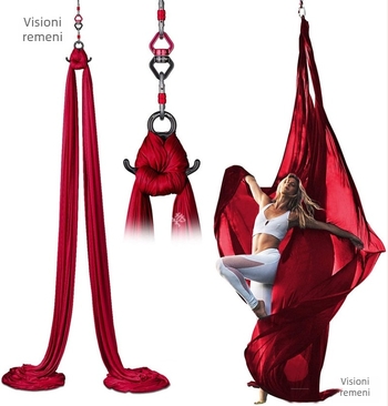 Hamak za zraku jogu – jednopojasna točka, set od svile i satena za kućnu praksu pilatesa i plesa