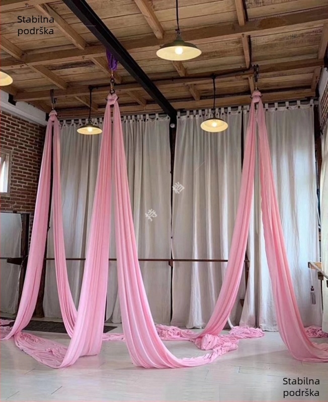 Hamak za zraku jogu – jednopojasna točka, set od svile i satena za kućnu praksu pilatesa i plesa