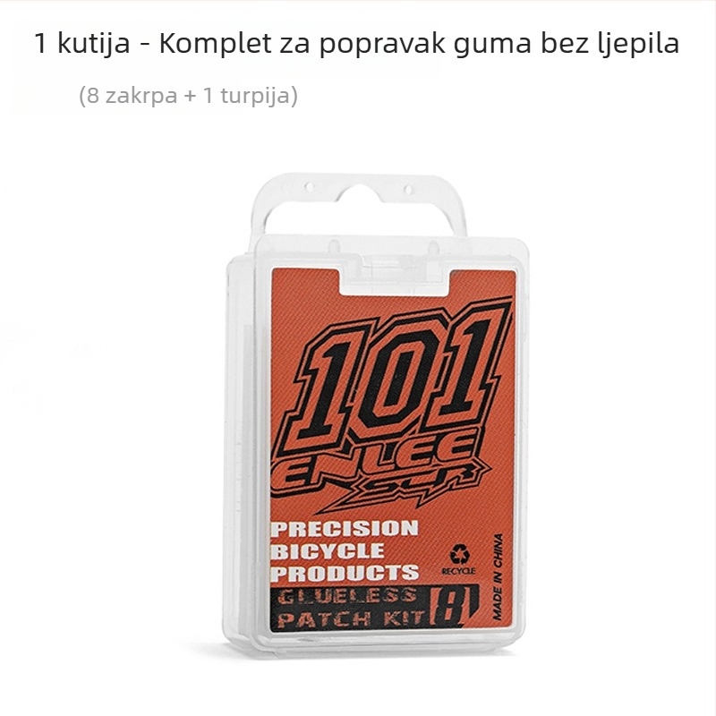 ENLEE Zakrpa za gumu bicikla bez ljepila – za unutarnju cijev, mekana guma, u kutiji, kompatibilno s MTB i cestovnim biciklima