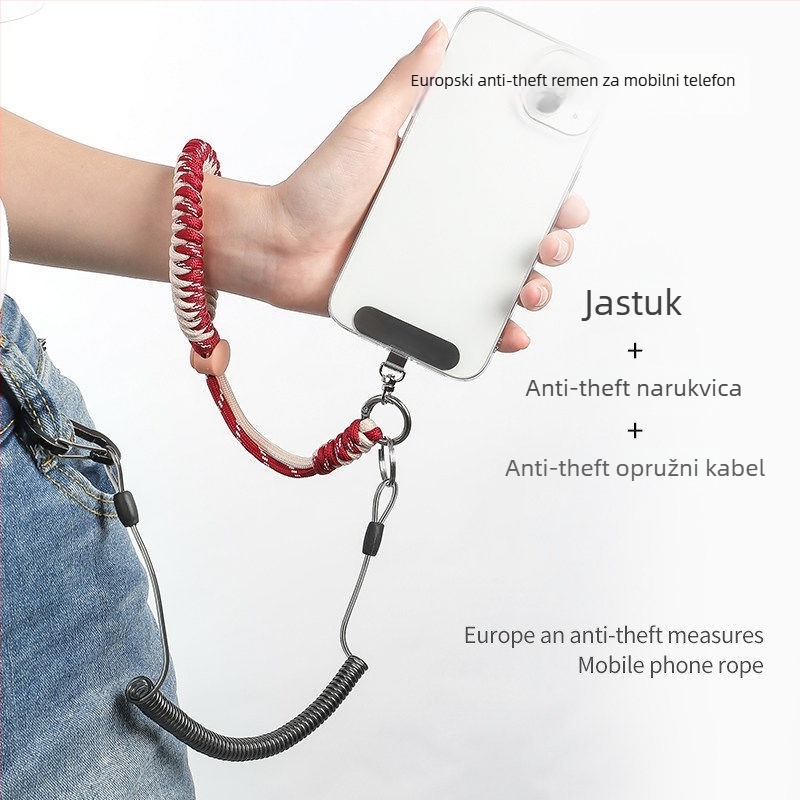Pengyi remen za telefon – tkana izrada, metalna kopča, unisex