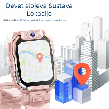 Dječji 5G pametni sat sa SIM karticom, GPS, AMOLED zaslon, Android kompatibilan