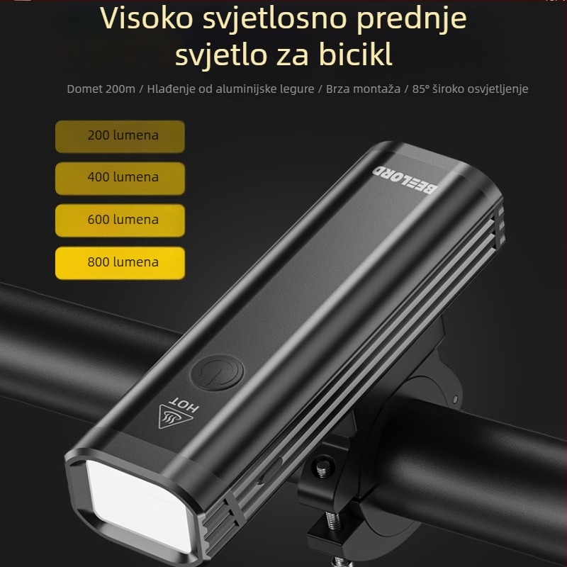 Prednje svjetlo za bicikl Phoenix – USB punjivo, otporno na vodu, 2000mAh za noćnu vožnju