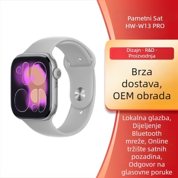 HW-W13 PRO Pametni sat sa sportskim načinom, praćenje srčanog pulsa, praćenje sna, glasovni asistent, Bluetooth pozivi
