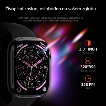 HW-W13 PRO Pametni sat sa sportskim načinom, praćenje srčanog pulsa, praćenje sna, glasovni asistent, Bluetooth pozivi