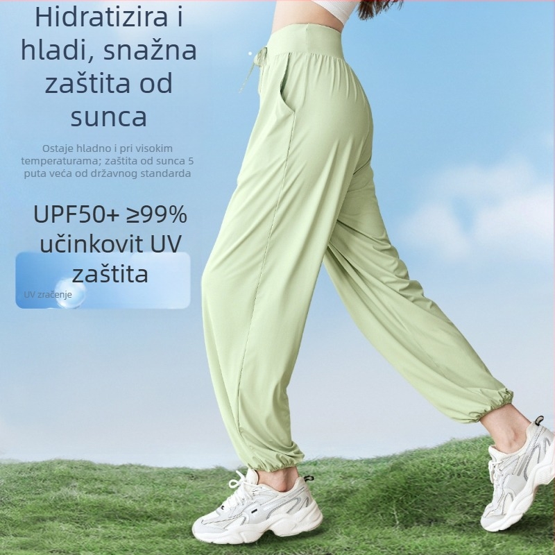 Ženske hlače za ljeto - UV zaštita, Ice-feel UPF50+ tkanina (86% najlon, 14% elastan)