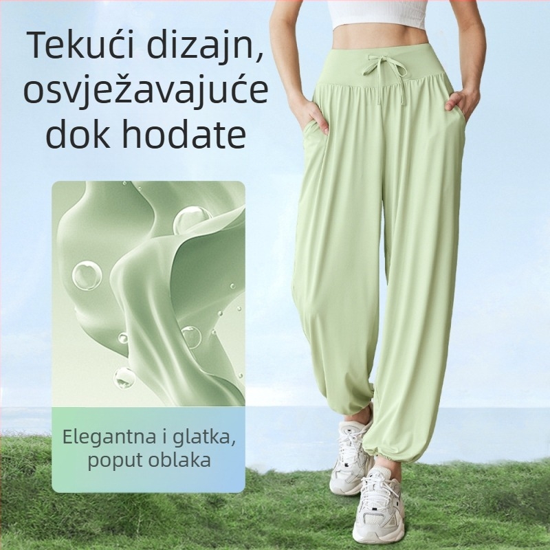 Ženske hlače za ljeto - UV zaštita, Ice-feel UPF50+ tkanina (86% najlon, 14% elastan)