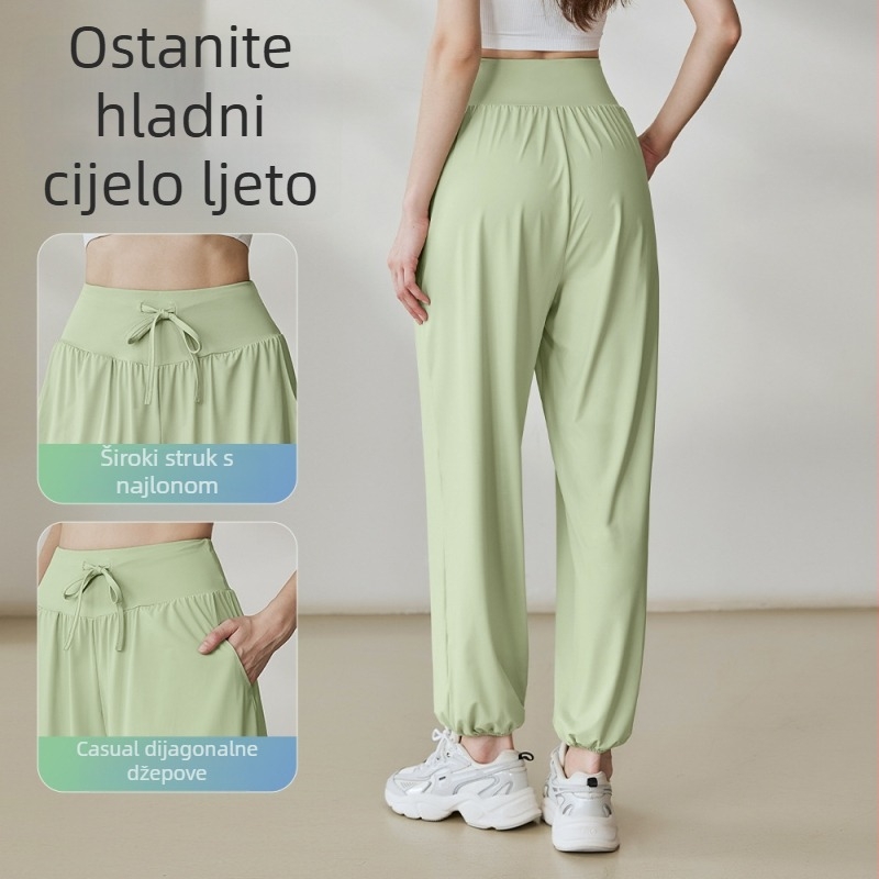 Ženske hlače za ljeto - UV zaštita, Ice-feel UPF50+ tkanina (86% najlon, 14% elastan)