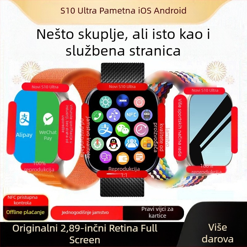 Pametni sat s Bluetooth pozivima, praćenjem otkucaja srca, krvnog tlaka, praćenjem sna i zasićenosti kisikom
