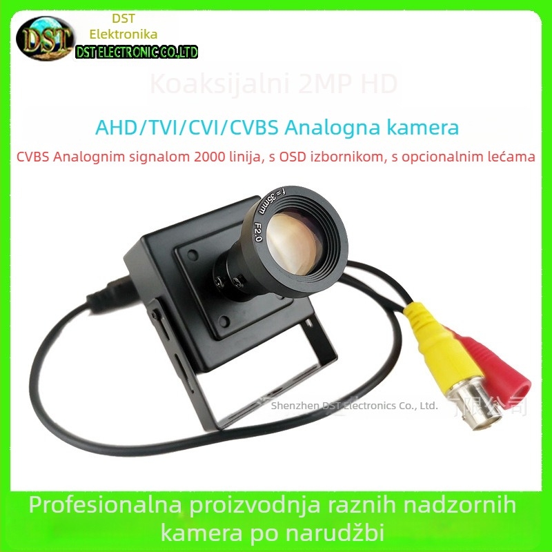 4-u-1 automobilsku industrijsku kameru za nadzor, HD, objektivi 16/25/35 mm, 2000 TVL, minimalna osvijetljenost 0,01 lux, -20°C do 60°C