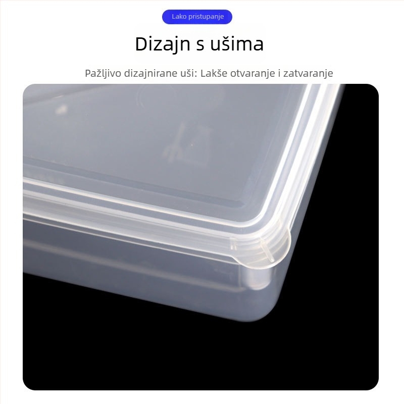 Plastična kutija za hranu s čvrstim poklopcem, kvadratna i prozirna, mikrovalno sigurna, kapacitet 1–5 L