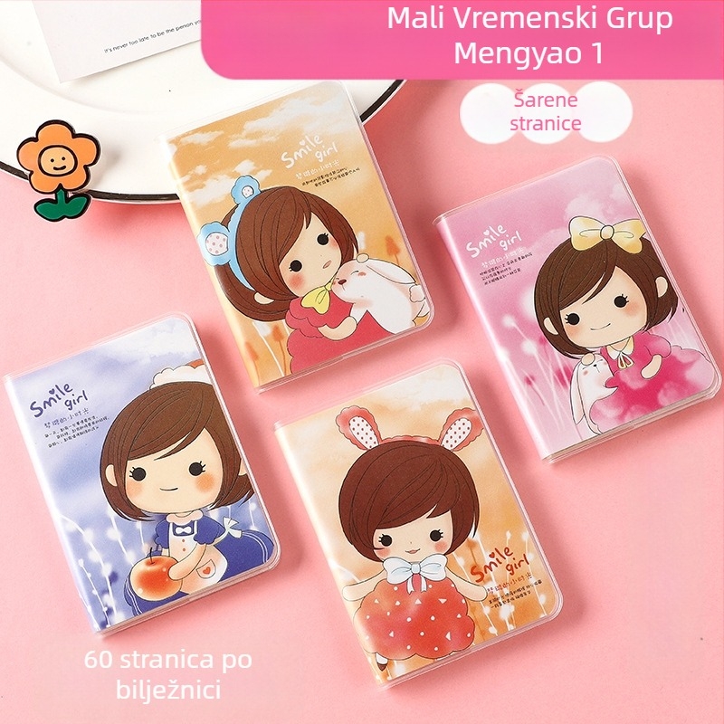 Bilježnica Meow Ears, PU korica, ljepilo povezivanje, papir 50 gsm, 50–100 stranica, japansko-korejski sladak stil