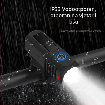 Prednje biciklističko svjetlo s USB-C punjenjem, montaža klikom, za noćnu vožnju na otvorenom.