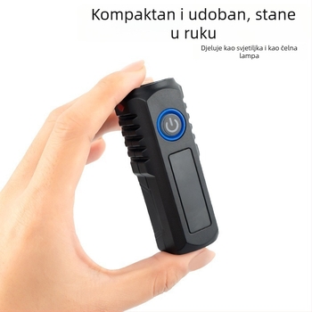 Prednje biciklističko svjetlo s USB-C punjenjem, montaža klikom, za noćnu vožnju na otvorenom.