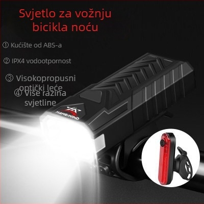 Prednje biciklističko svjetlo s USB-C punjenjem, montaža klikom, za noćnu vožnju na otvorenom.