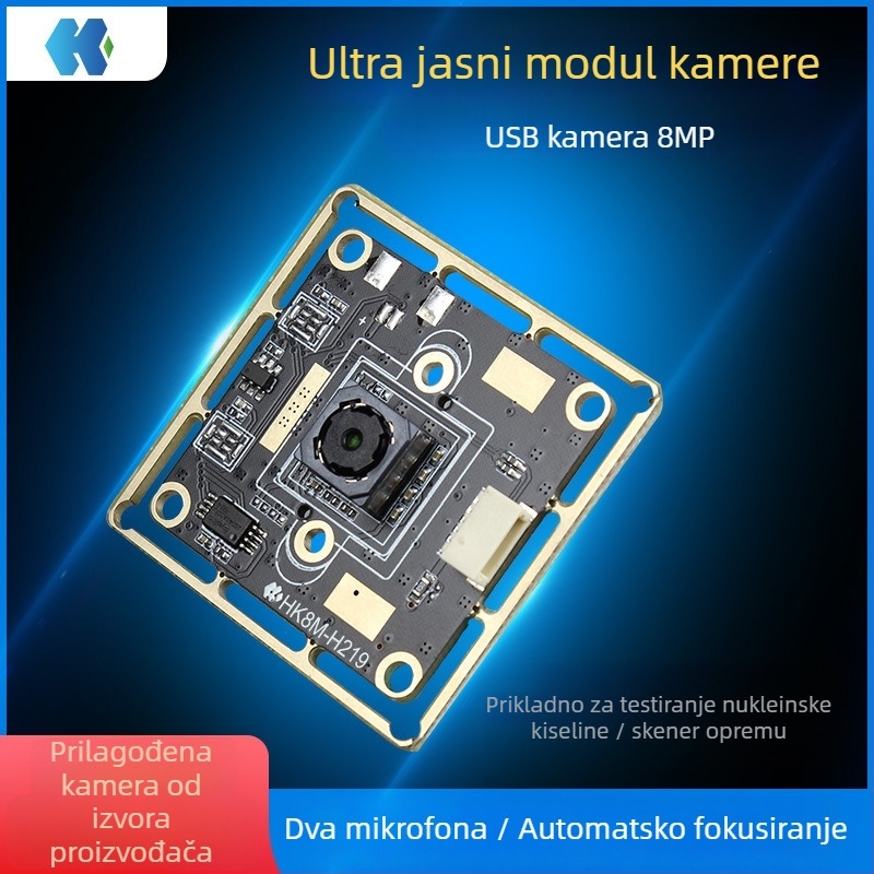 USB 2.0 4K industrijska kamera s 8MP senzorom, 3840×2160, 30FPS, OCR prepoznavanje teksta, autofocus, bez drajvera, ugrađeni mikrofon