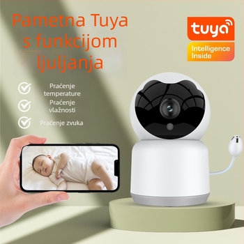 Bežični monitor za bebe s detekcijom plača i umirujućom melodijom, kamera s 3.6 mm objektivom, 0.01 lux, IR doseg 12 m, napajanje 5V2A, detekcija pokreta + push obavijest