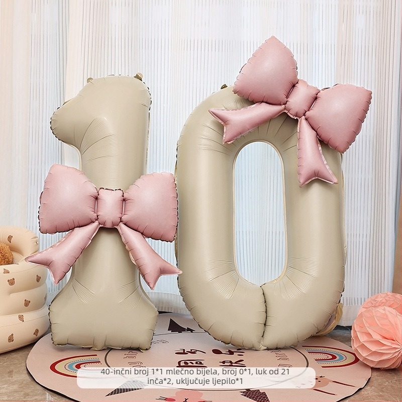 Balon s brojem od aluminijske folije, mat završetak, bez logotipa, za rođendanske proslave