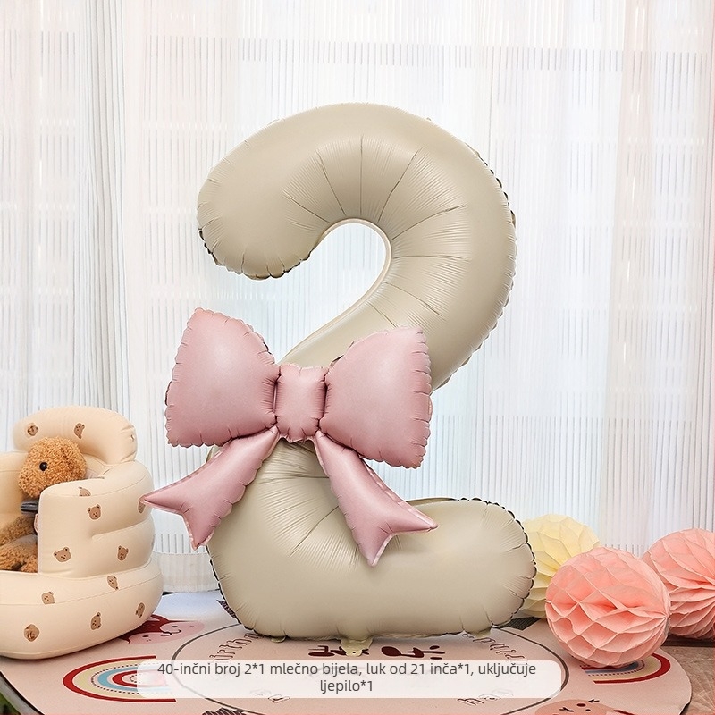 Balon s brojem od aluminijske folije, mat završetak, bez logotipa, za rođendanske proslave