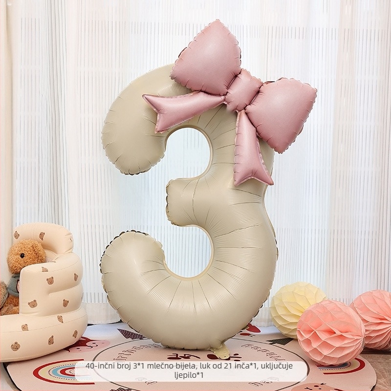 Balon s brojem od aluminijske folije, mat završetak, bez logotipa, za rođendanske proslave