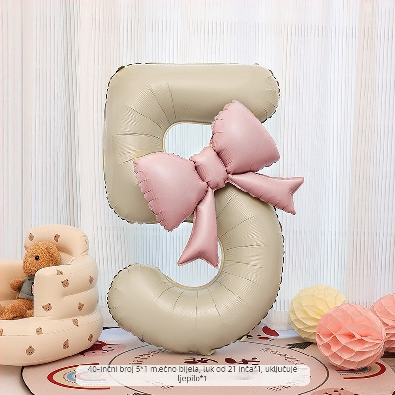 Balon s brojem od aluminijske folije, mat završetak, bez logotipa, za rođendanske proslave