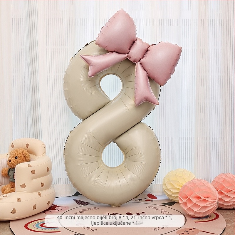 Balon s brojem od aluminijske folije, mat završetak, bez logotipa, za rođendanske proslave